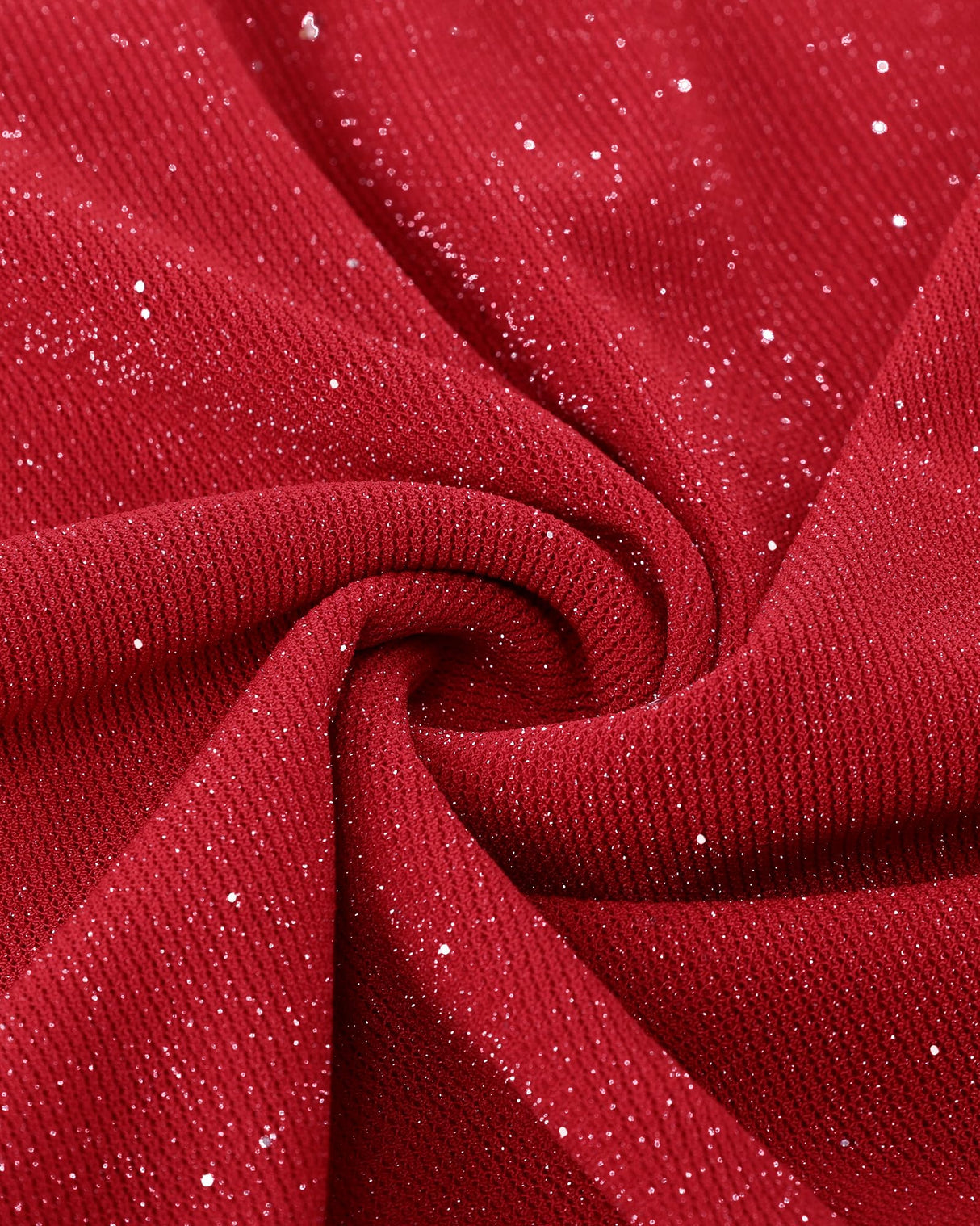 VALOLIA Women Blouses 3/4 Sleeve: Dressy - Sparkly Tops for Women - Ladies Christmas Flattering Blouse V Neck Casual Tunic Tops Loose Fit Layered Flowy Elegant Shirt Red XX-Large