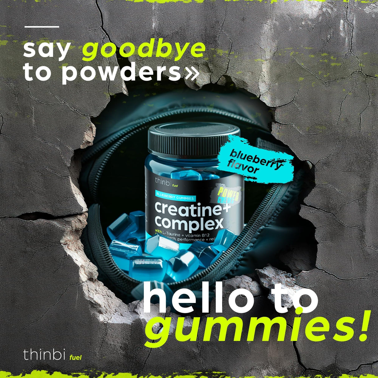 3 Pack Creatine Monohydrate Gummies Complex 6200mg for Men & Women - 120 Gummies Advanced Formula W/L-Taurine + Vitamin B12 for Muscle Strength, Muscle Builder, Energy Boost, Pre-Workout Supplement - Thinbi