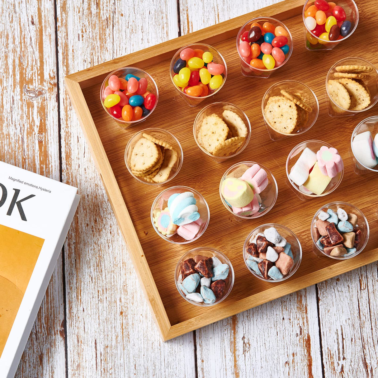 JOLLY CHEF 500 Pack 2 oz Plastic Shot Glasses Clear Disposable Plastic Cups Heavy-duty Party Glasses, Disposable Cups for Thanksgiving Christmas Halloween Party