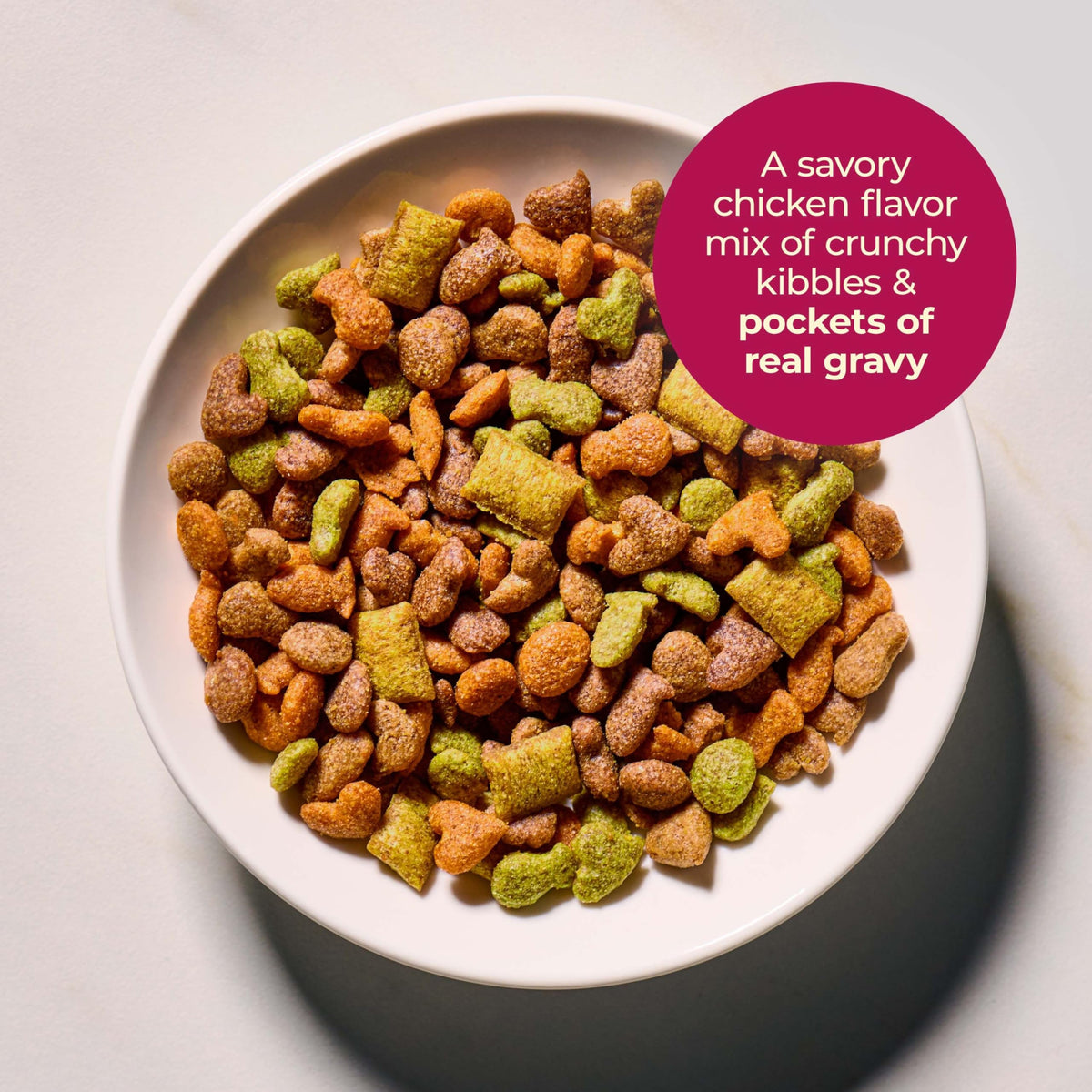 Meow Mix Gravy Bursts, Dry Cat Food, Savory Chicken Flavor, 13.5 lb. Bag