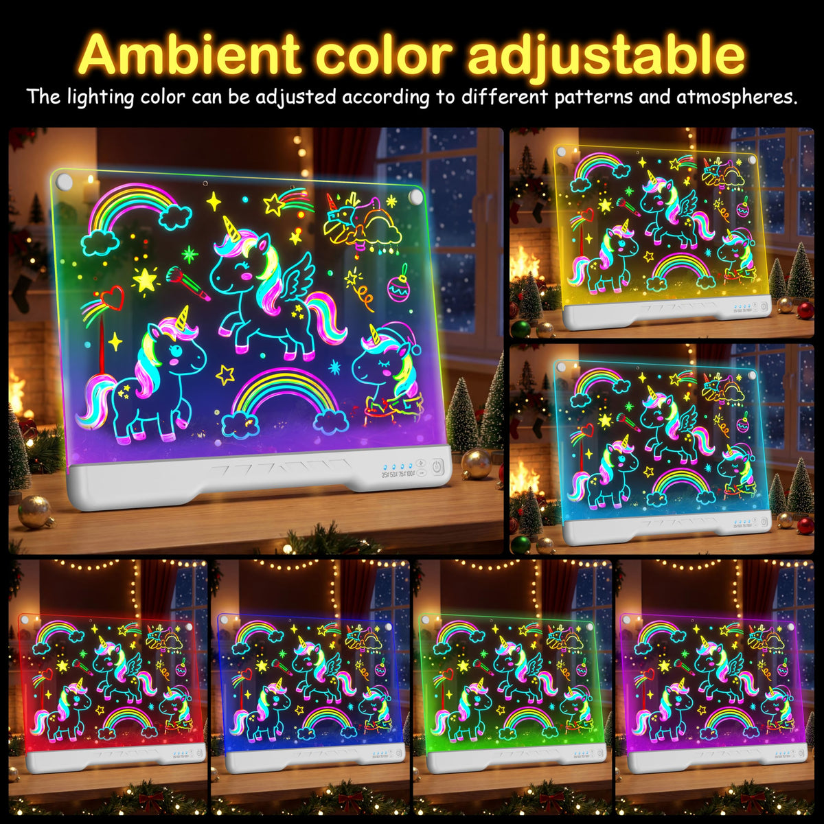 17" LED Drawing Board for Kids, 3 4 5 6 7 8-12+ Year Old Girl Birthday Gift