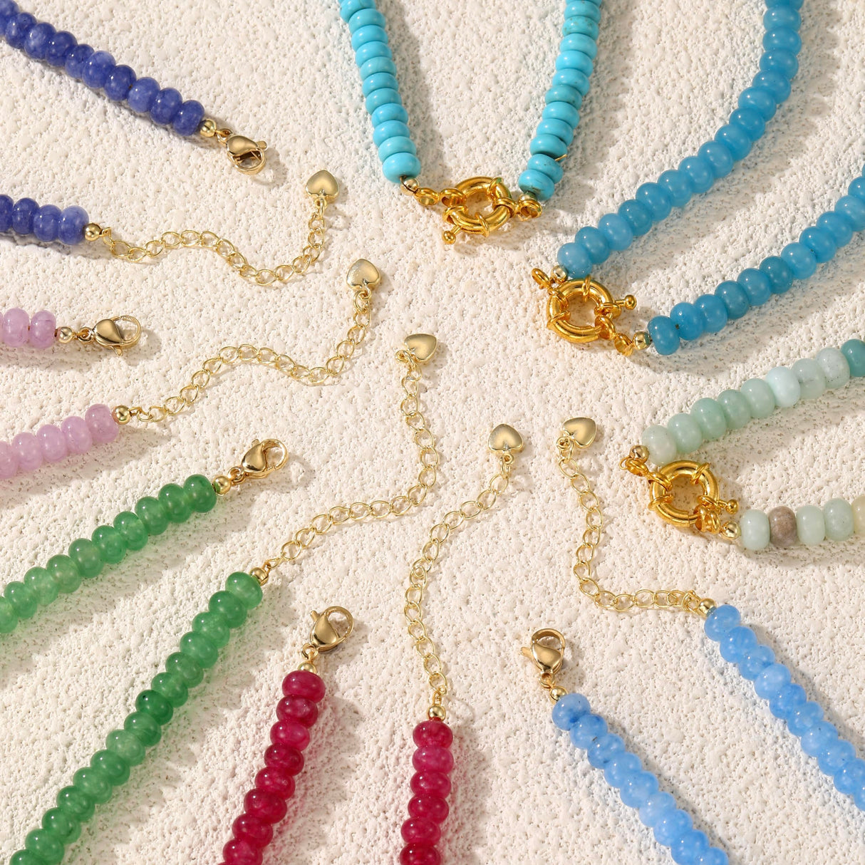 chorfla Beaded Gemstone Necklace for Women Summer Beach Handmade Jewelry
