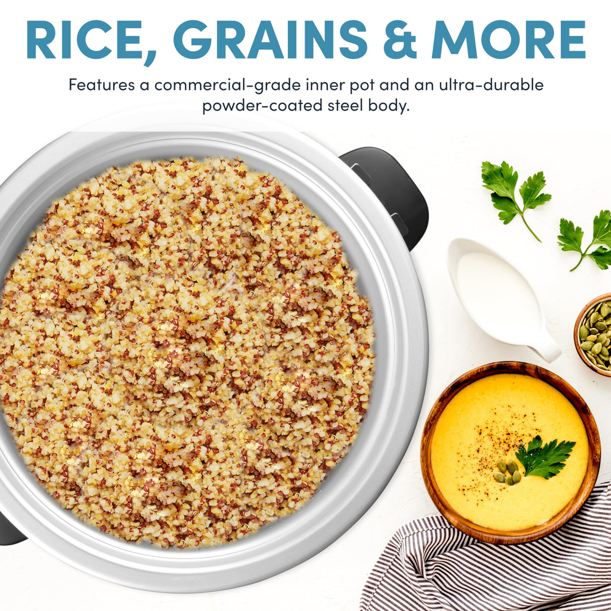 Aroma Housewares 60-Cup (Cooked) (30-Cup UNCOOKED) Commercial Rice Cooker (ARC-1033E),White