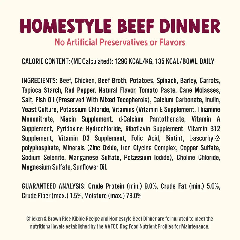 BARK BOWLS Travel-Ready Dog Food, Chicken Pot Pie Dinner, Turkey Fare Dinner & Homestyle Beef Dinner Variety Pack - 7.5 oz Tray (6 Count), Made in The USA