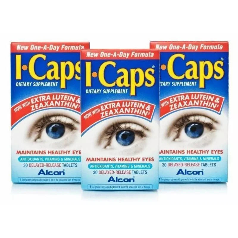 90 ICaps Tablets One Day supplements 3 Months supply i caps i-caps Alcon