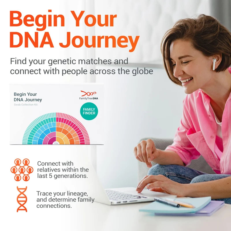 FamilyTreeDNA FamilyTreeDNA Family Finder, Ancestry & DNA Test Kit, Discover Your Origins & Unlock Your Geographic Roots, Connect with Your DNA Relatives, At-Home Test Kit for Expertly Processed Convenient Sampling