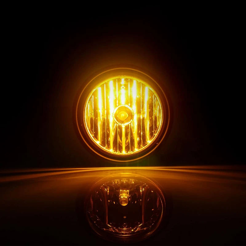 Fog lights assembly replacement for Truck With Bulbs Compatible with Freightliner Columbia 2000-2015(A Pair,Yellow)