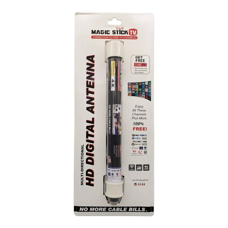 Magic Stick MAX Jumbo 4K Antenna HDTV FREE Digital Channels Plus Free 20ft Cable