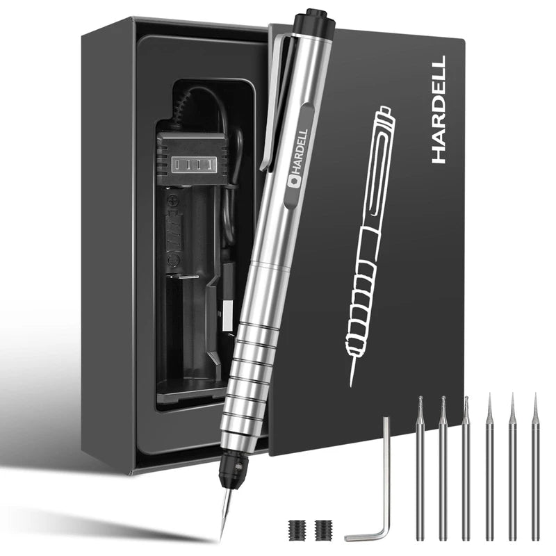 HARDELL Electric Engraving Pen, HARDELL Engraver Tool 37000RPM, USB Cordless Engraving Machine for Artists&DIYers, Portable DIY Rotary Engraver for Jewelry Wood Glass Stone Carving