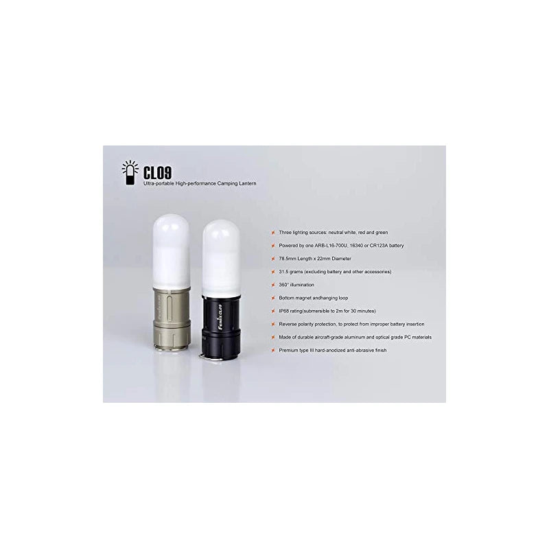 FENIX社 FENIX LEDランタン CL09 アイアングレー CL09GRAY