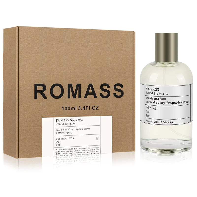 ROMASS Santal 033 Unisex EDP de Parfum Spray, 100ML/3.4 Ounce