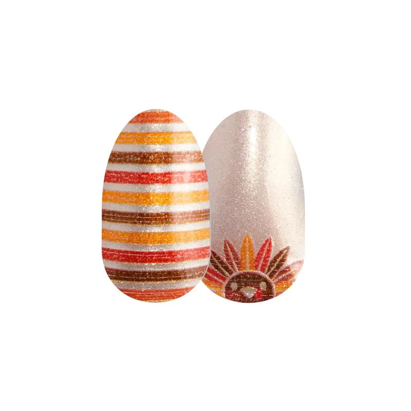 Color Street Turkey Trot Accent' (FSS122) - Nail Strips Stay For Stuffing - Thanksgiving 2023