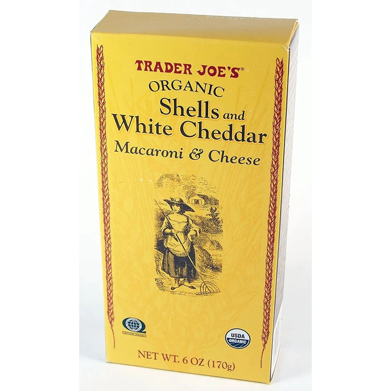 Trader Joe's Organic Shells & White Cheddar Macaroni & Cheese 6oz each (3 Pack)