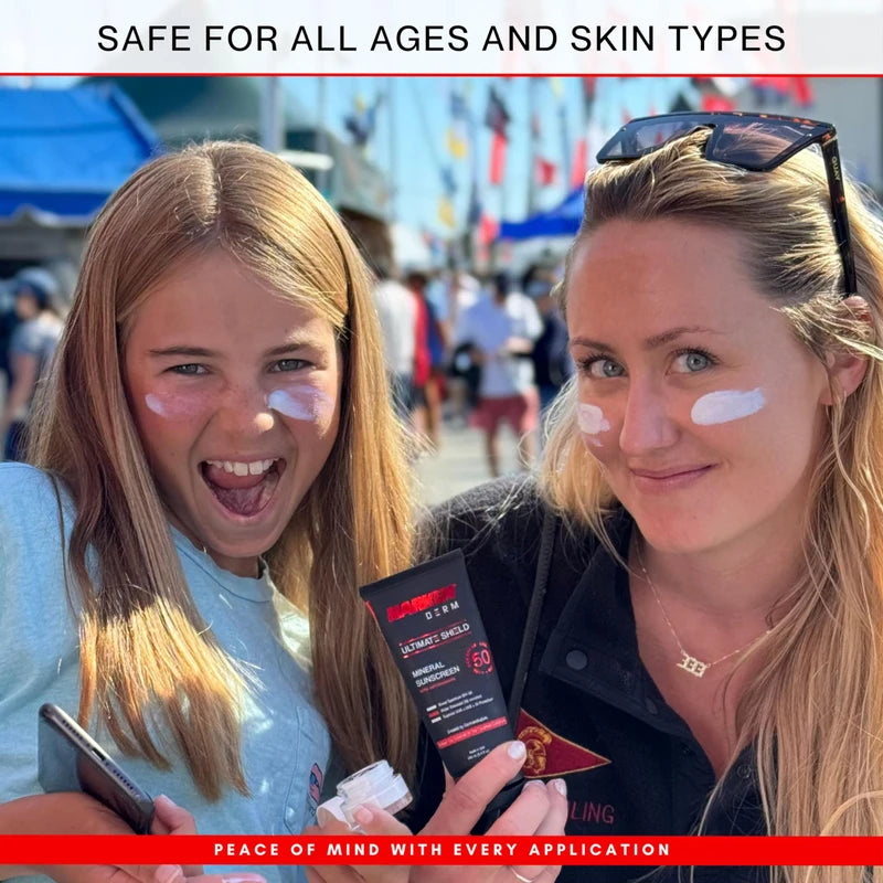 Harken Derm - Ultimate Shield Mineral Sunscreen with Antioxidants | SPF 50 | 80 Minute Water Resistant | Face and Body | Reef Safe | Botanical Antioxidant Complex | Broad Spectrum Protection
