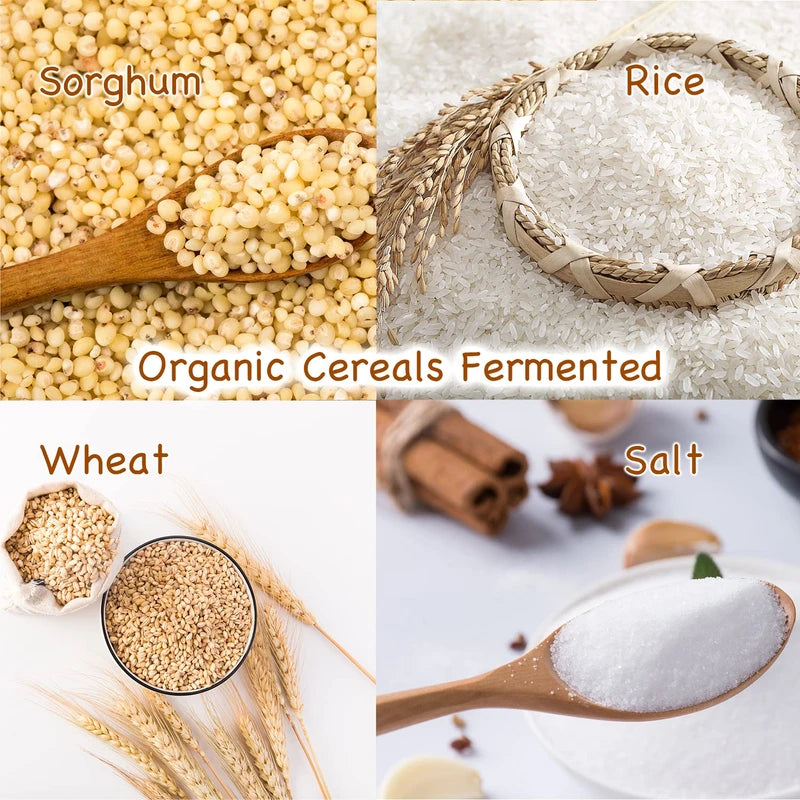 YUHO Organic Black Vinegar Organic Cereals Fermentation Chinkiang Vinegar USDA EU Organic, Less Salt, Kosher, No Artificial Add, Vegan 10.14 fl oz(300ml)