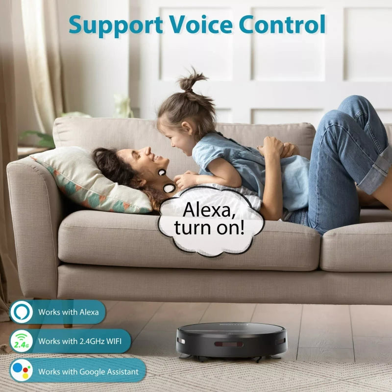 PrettyCare Robot Vacuum Cleaner Model C1 with 2800Pa Featured Carpet Boost - NEW