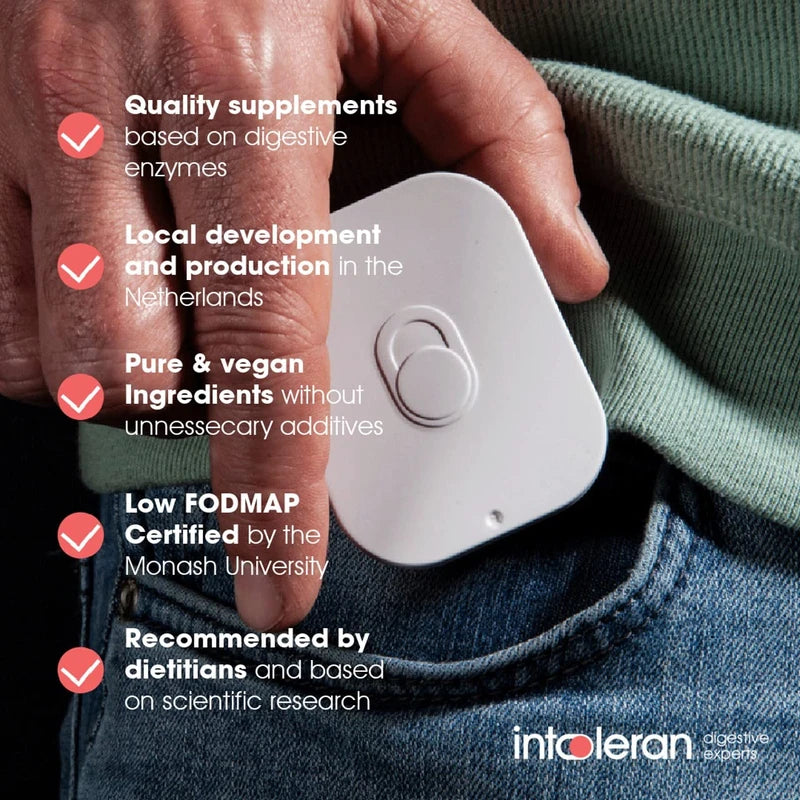 Intoleran Quatrase Forte for FODMAP Intolerance, Enzyme Mix to Support Healthy Digestion - 36 Vegan Capsules, White, 0.6 pounds