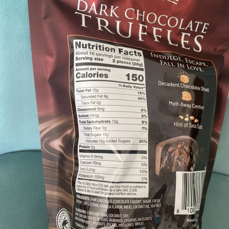 Copper Kettle Dark Chocolate Truffles with Sea Salt, 448g, 16 oz