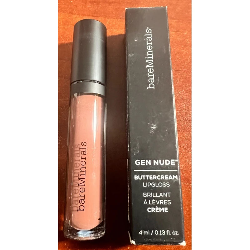 bareMinerals New in Box bareMinerals Gen Nude Buttercream Lipgloss Full Size, Minx NIB