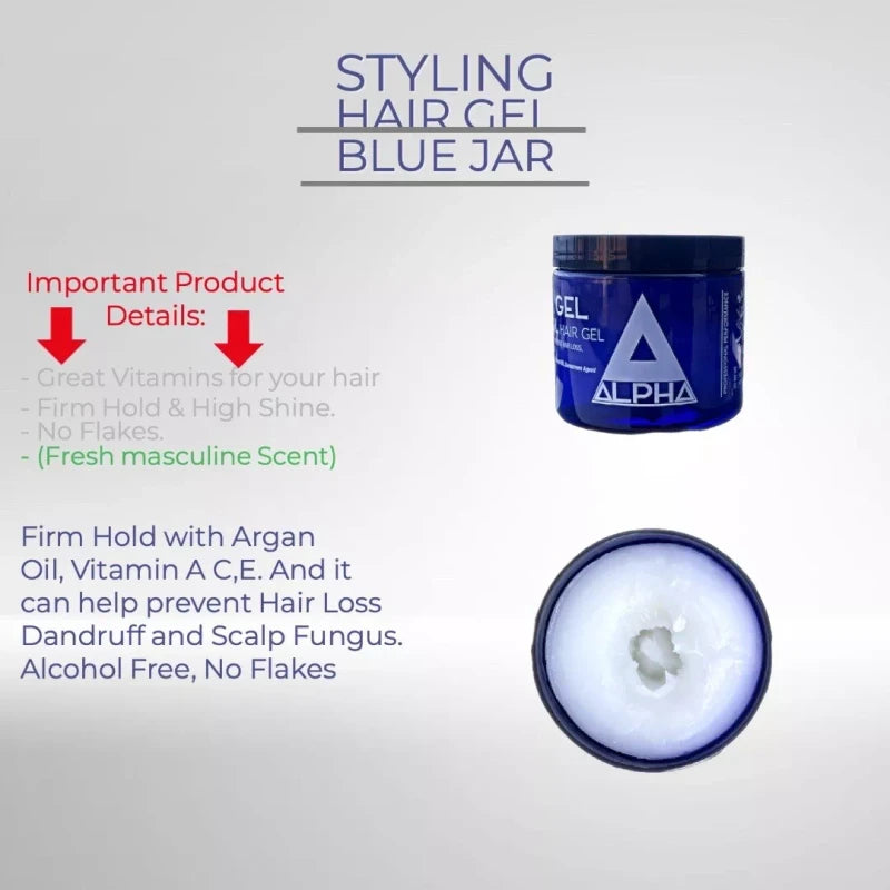 alpha hair gel Blue