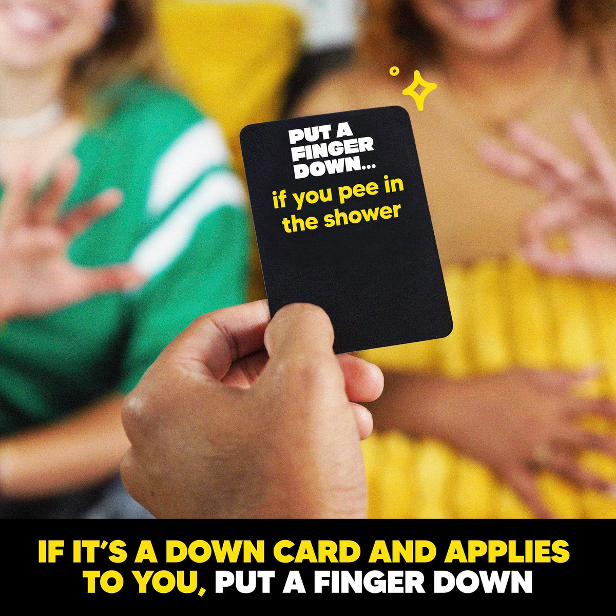 Hunch Games Put A Finger Down Party Card Game for Groups and Game Night
