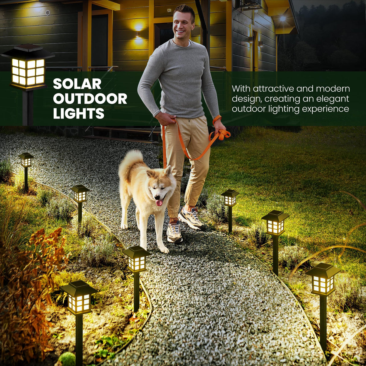 GIGALUMI Solar Outdoor Lights,16 Pack LED Solar Lights Outdoor Waterproof, Solar Walkway Lights Maintain 10 Hours of Lighting for Your Garden, Landscape, Path, Yard, Patio, Driveway