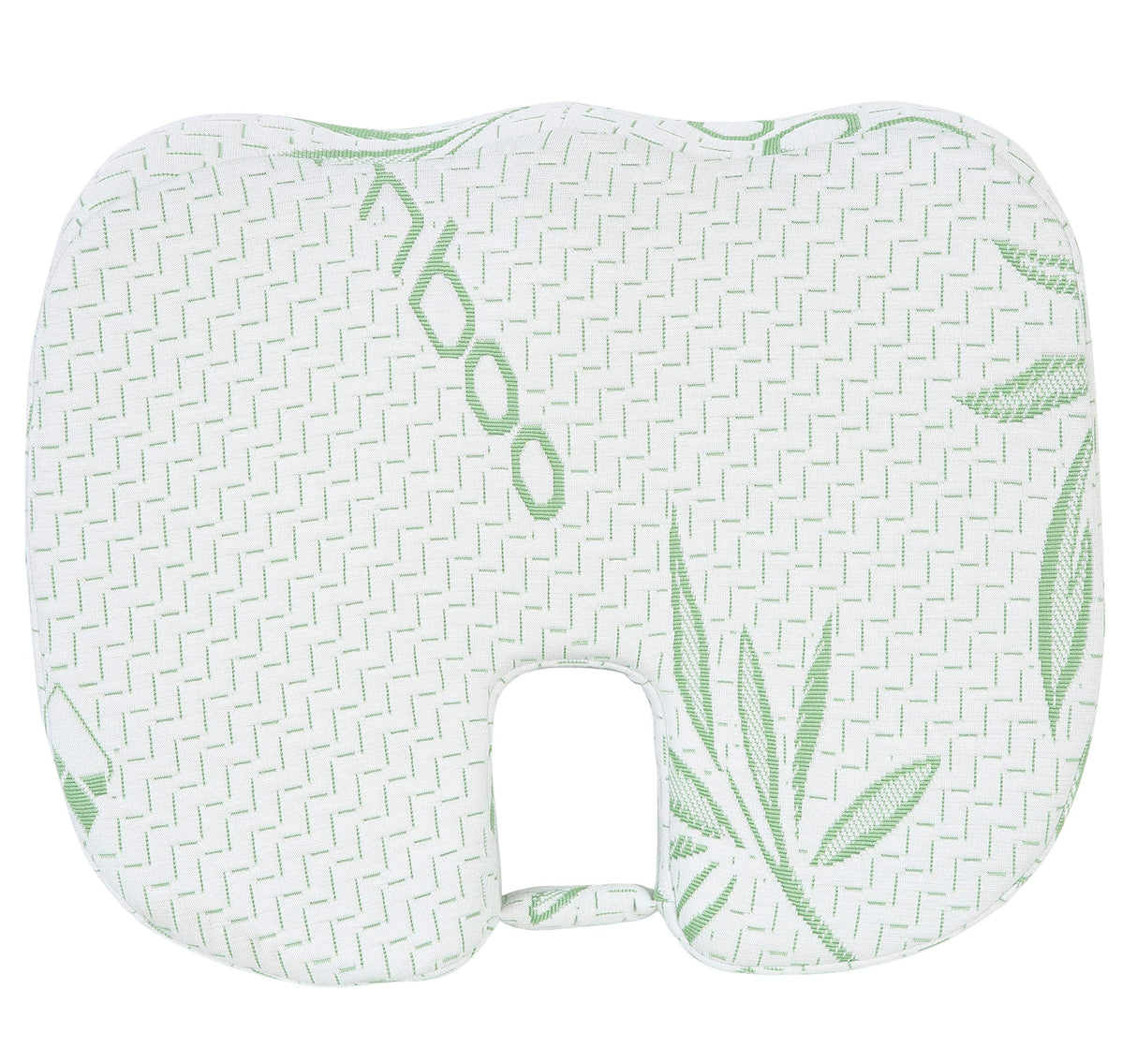 Bamboo Seat Cushion Pillow for Office Chair - Memory Foam Pad for Tailbone, Sciatica, Lower Back Pain Relief, Ergonomic and Non-Slip, Machine Washable Cover (Pack of 1)