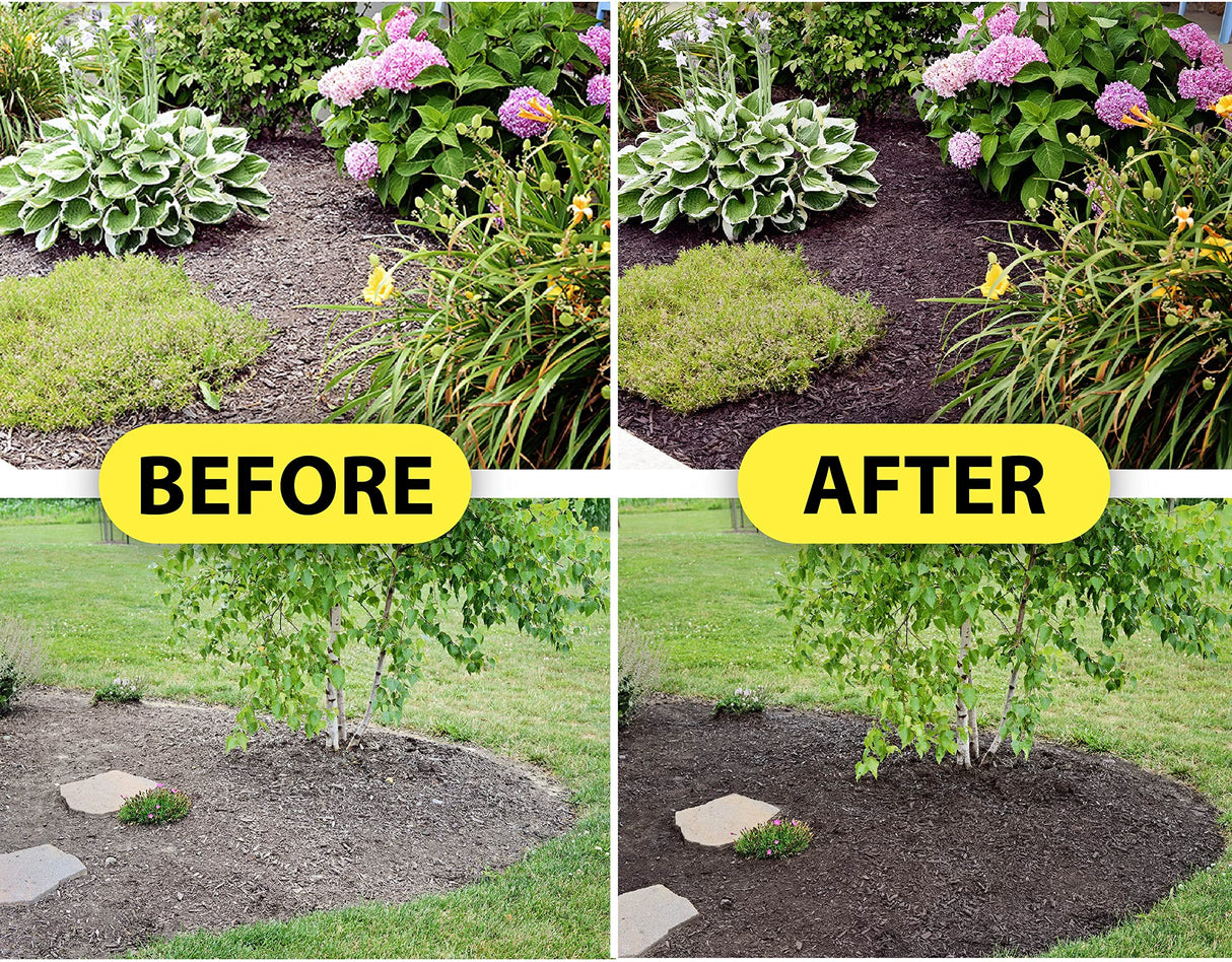 MulchWorx Black Mulch Color Concentrate- Quart - Treats 2,800 Sq. Ft. - Pure Midnight Black Mulch Dye Spray