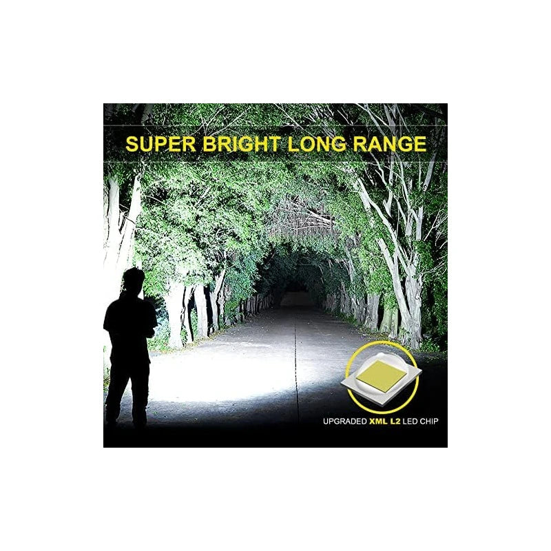 Lumitact G700 Led Torch Rechargeable Super Bright Led Tactical Flashlight 300000 Lumen Zoomable Handheld Torches for Camping Hiking Emergency