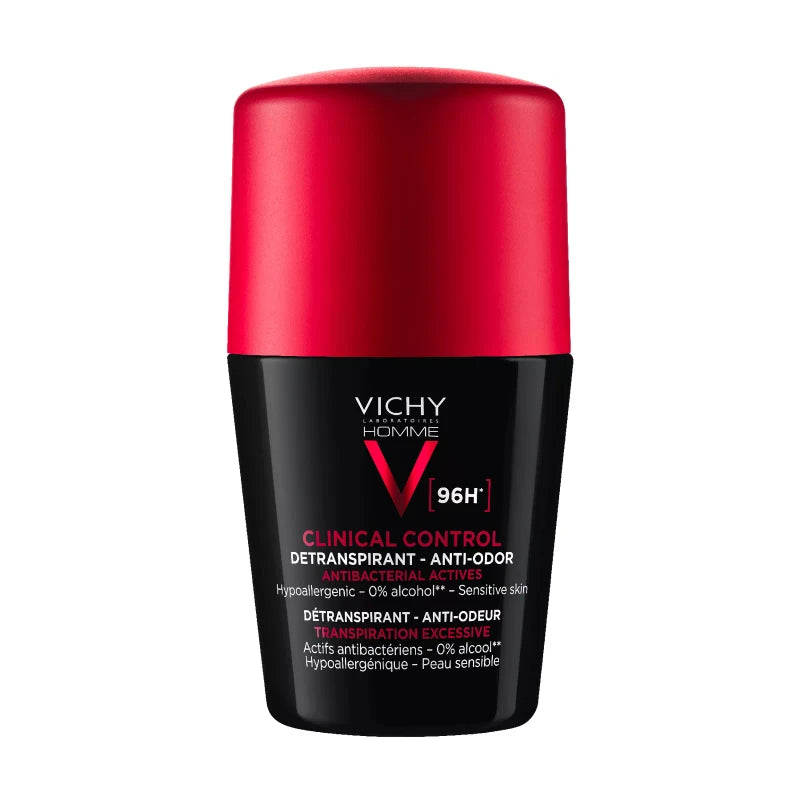 VICHY Clinical Control for Men Roll On Deodorant Anti-Perspirant 96h - 2x50ml