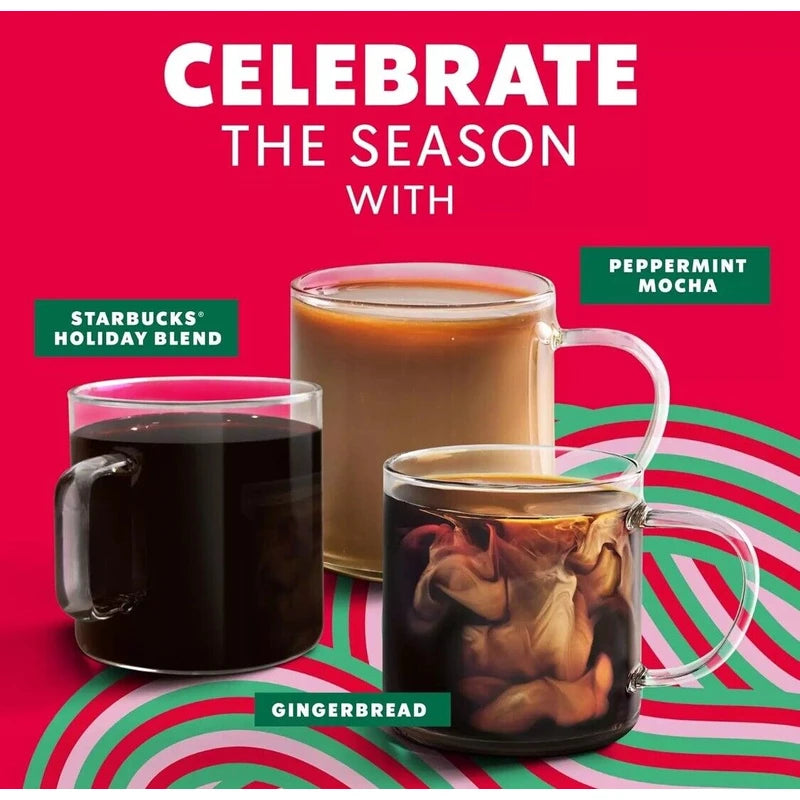 Starbucks Peppermint Mocha Natural Flavr K-cups Pods 22 Count New 3/2025 Edition
