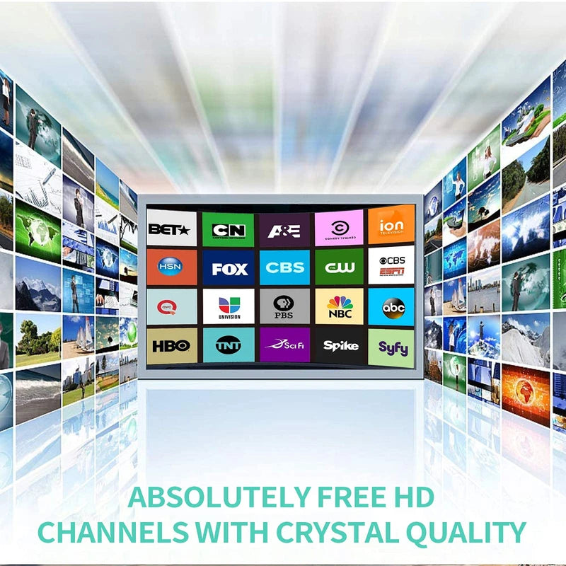 2024 Updated Amplified TV Antenna,1000 Miles Range Indoor/Outdoor Antenna for Smart TV and All Older TV's,Digital TV Antenna with Thick Coaxial Cable and Amplifier