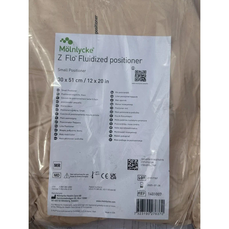 Molnlycke Sundance Z Flo Fluidized Positioner Small 12 x 20 New Sealed 1401007