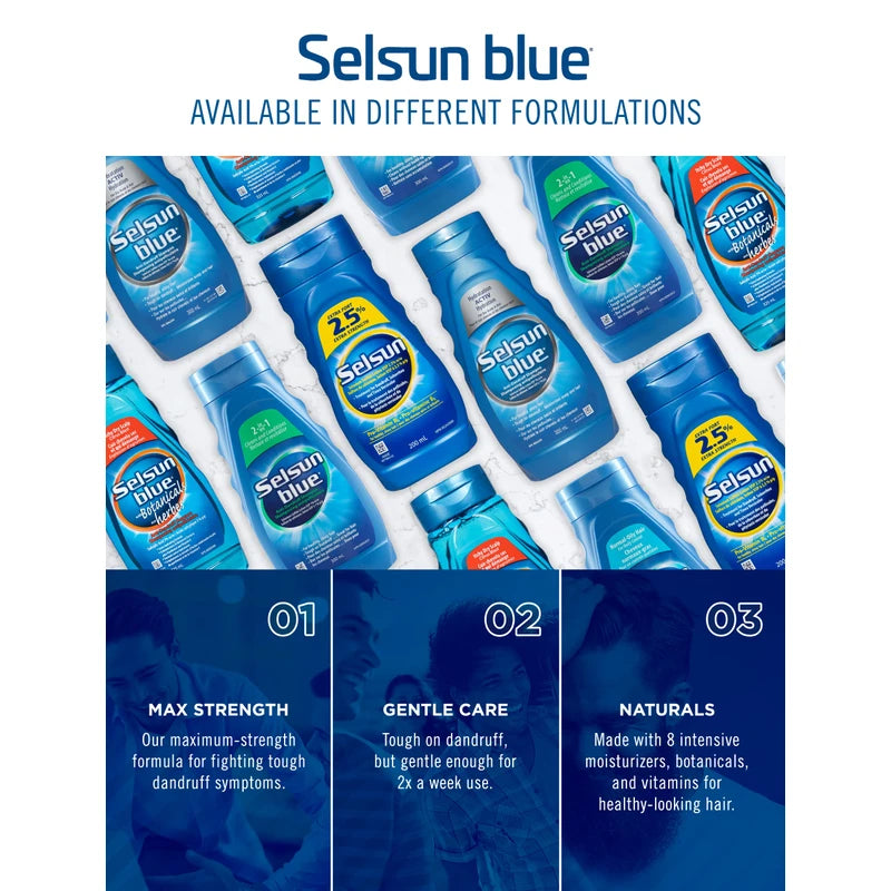 Selsun Dandruff Shampoo, Dandruff Treatment for Scalp with 2.5% Extra Strength Selenium Sulfide Lotion and Pro-Vitamin B5, 200 mL