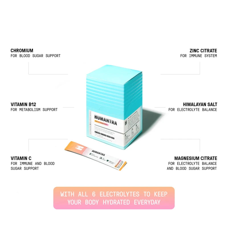 Humantra Hydration Packets | Zero Calorie, Zero Sugar Electrolyte Hydration Multiplier w/Essential Minerals, Boost Immune & Metabolic Functions | Electrolytes Powder (20 Count, Berry Pomegranate)