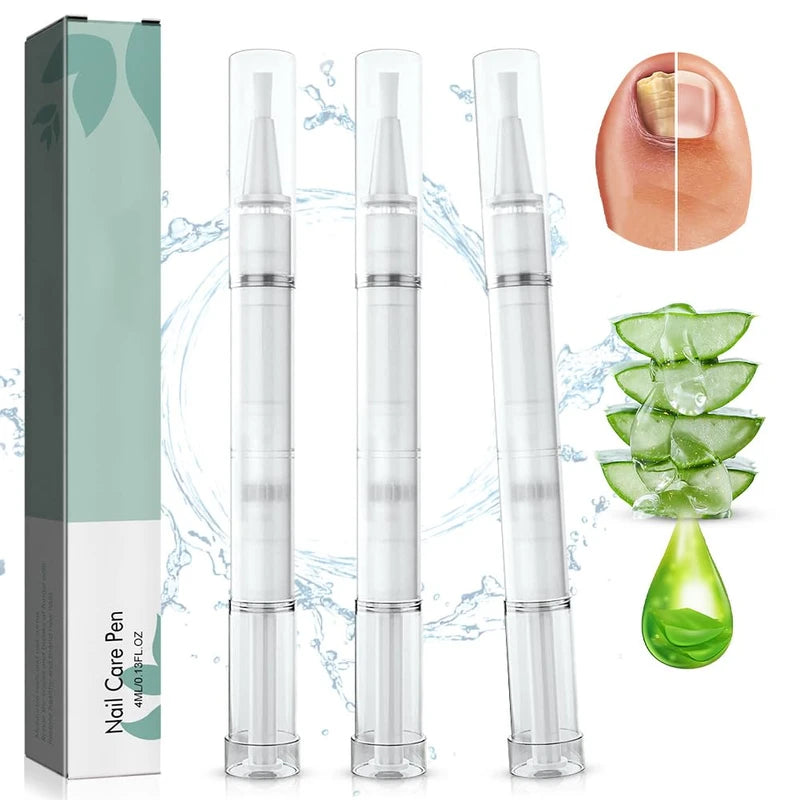 Nail Care Pen, Pack of 3 Nail Fungus Pen, Nail Care Pen, Health Routin Nail Care Pen, Nail Care Pen with Tea Tree Oil, Aloe Vera & Vitamin E, for Nourished Fingernails & Toenails