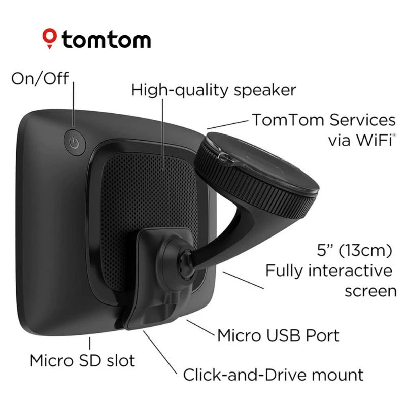 TomTom Truck Sat Nav GO Professional 520 with European Maps and Traffic Services (via Smartphone) Updates via WI-FI, Designed for Large Vehicles (Renewed)