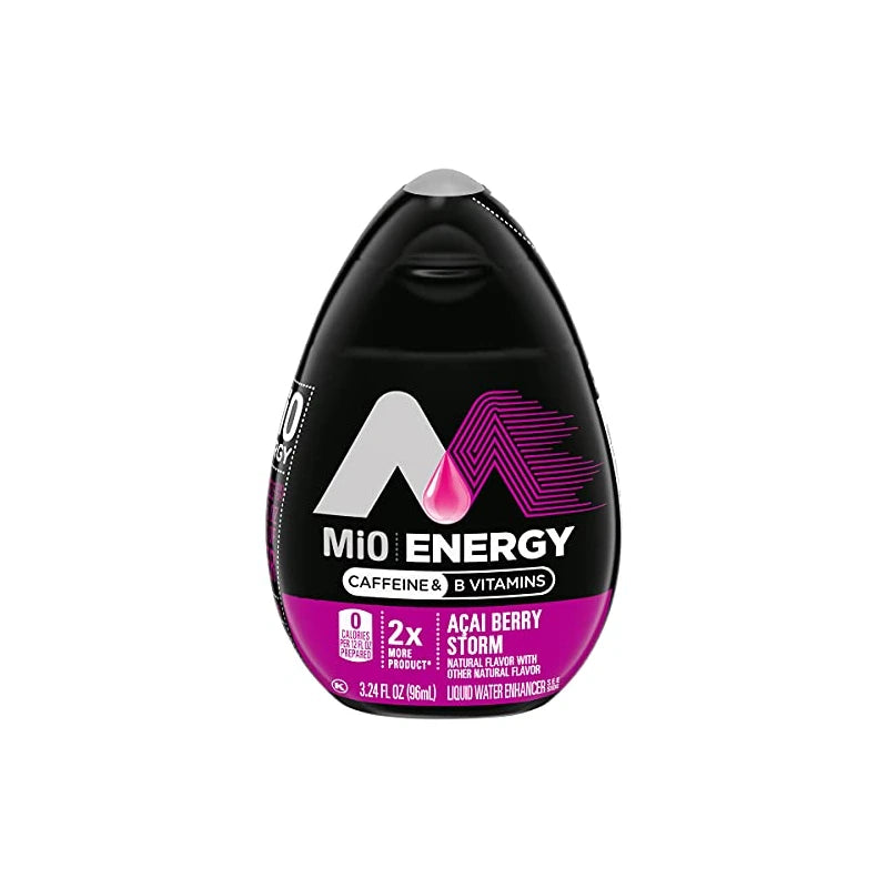 MiO Energy Acai Berry Storm Naturally Flavored Liquid Water Enhancer, 3.24 Fl Oz (Pack of 8)