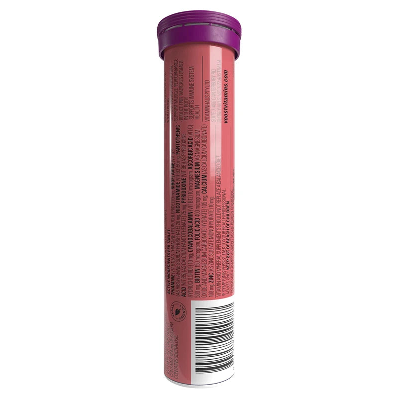 Voost Performance Vitamin B+ Apple + Berry Effervescent Tablets 20 Pack