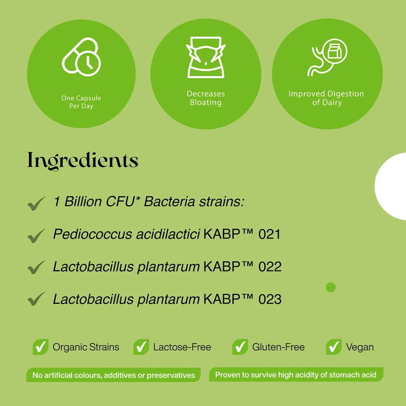 Floradapt Gut Support Probiotics for Bloating Relief, Improved Digestion & IBS Relief | Vegan & Certified Gut Health Supplement | Recommended by The WGO | (30 Day Supply)