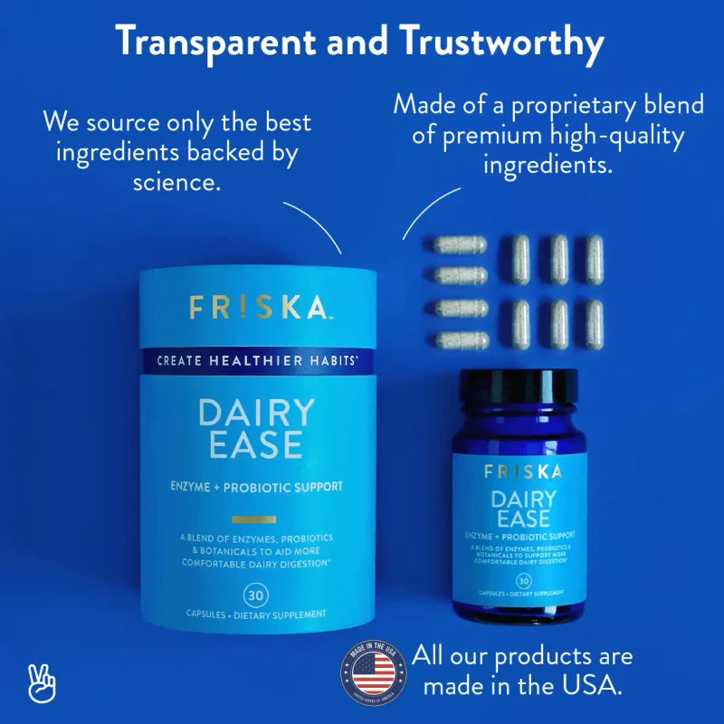 FR!SKA FRISKA Dairy Ease Natural Lactose Intolerance Relief & Support | 30ct
