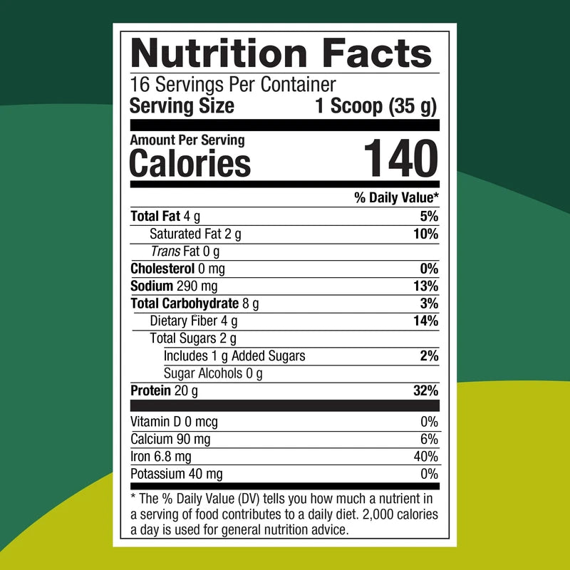 Purely Inspired Plant Based Organic Vegan Protein Powder for Women & Men 22g of Plant Protein Pea, Vanilla Protein Powder, 1.5 lb (17 Servings)