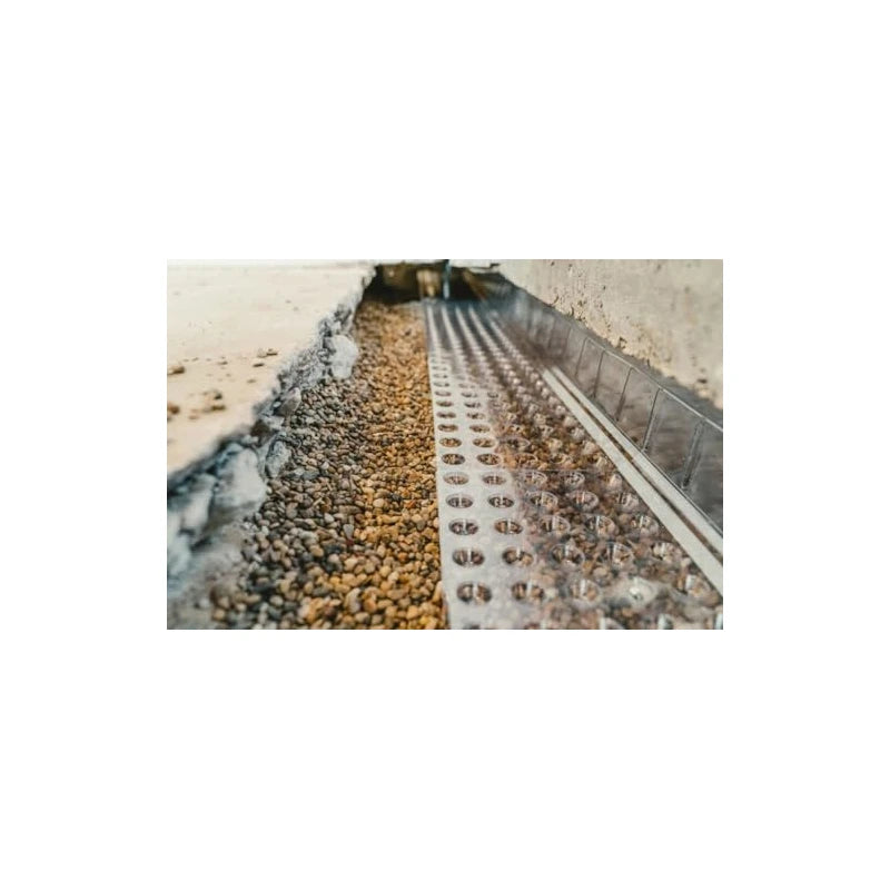 CrawlSpace-DIY - WaterShield Drain Board 6′ Length - Basement & Crawlspace Waterproofing - Offers Clear Pathway For Water To Flow From Footing To Pipe And Pump - Easy To Install