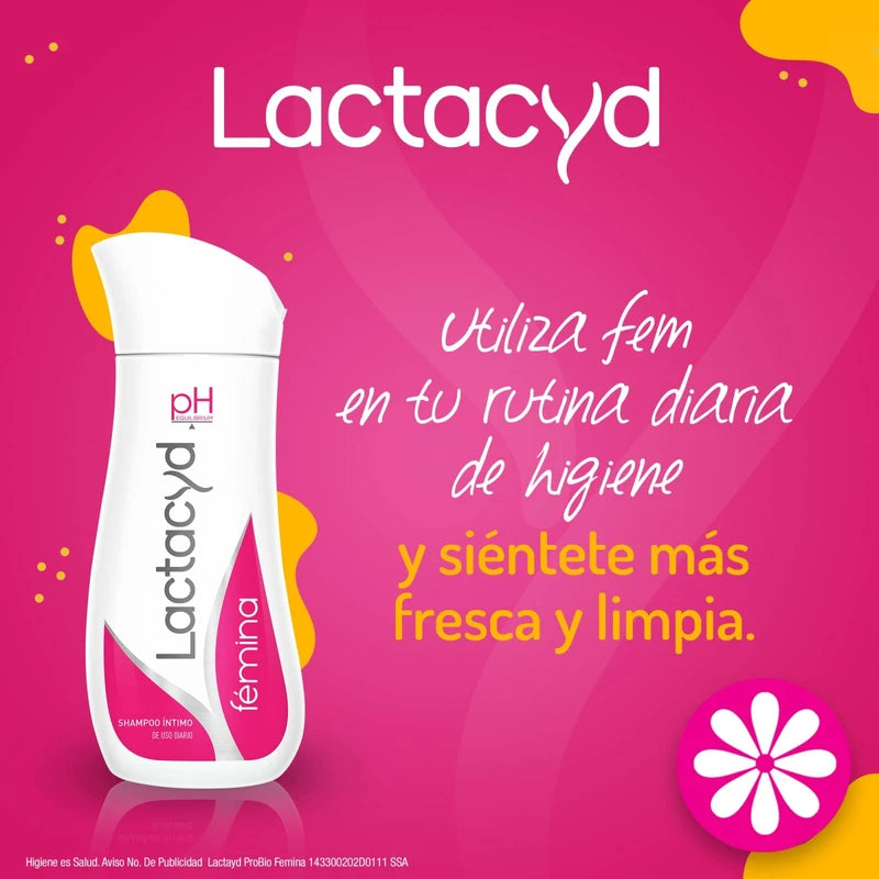 Lactacyd fémina shampoo íntimo de uso diario, 200ml