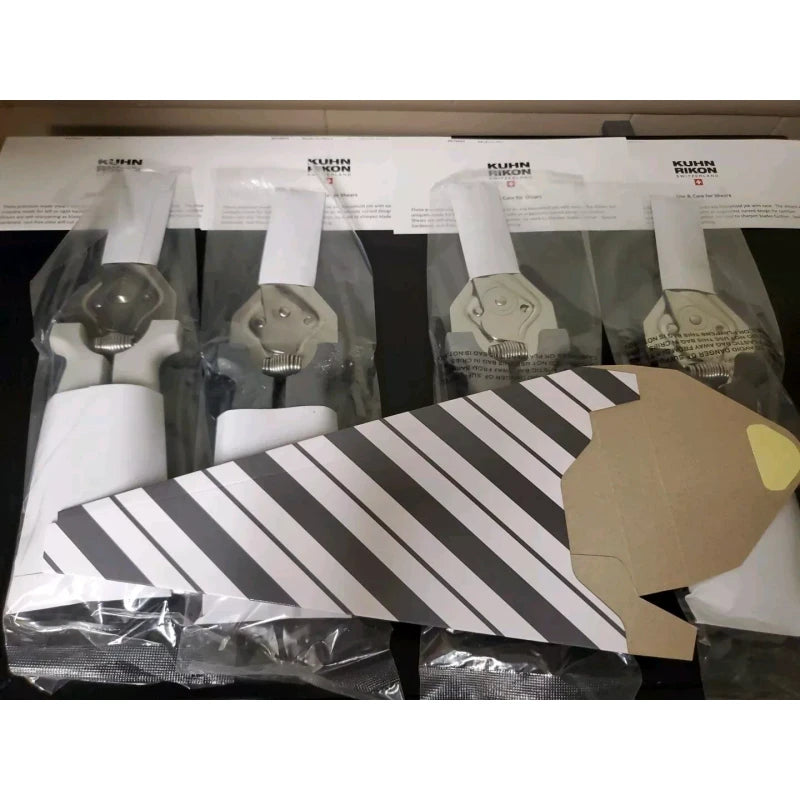 Kuhn Rikon Set of 4 Kuhn Rikon Classic Kitchen Shears Scissors Gray Scale Gift Boxes NEW