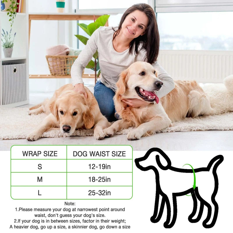 Dog Diapers Male Disposable Super Absorbent, 50 Count, Male Dog Wraps Leak Proof, Ultra Dry & Breathable, Small