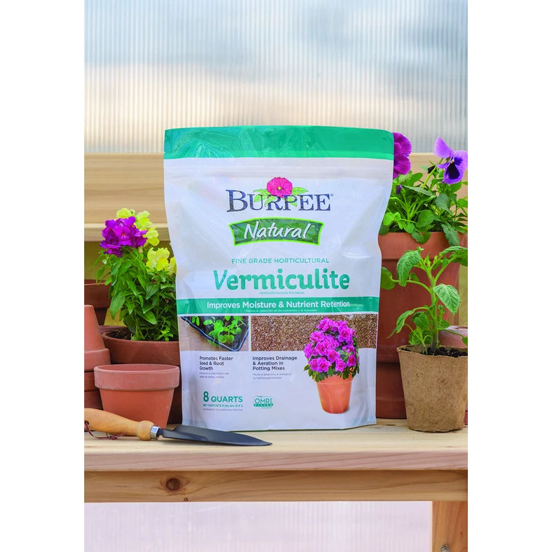 Burpee Natural Fine Grade Horticultural Vermiculite, 8 Quart
