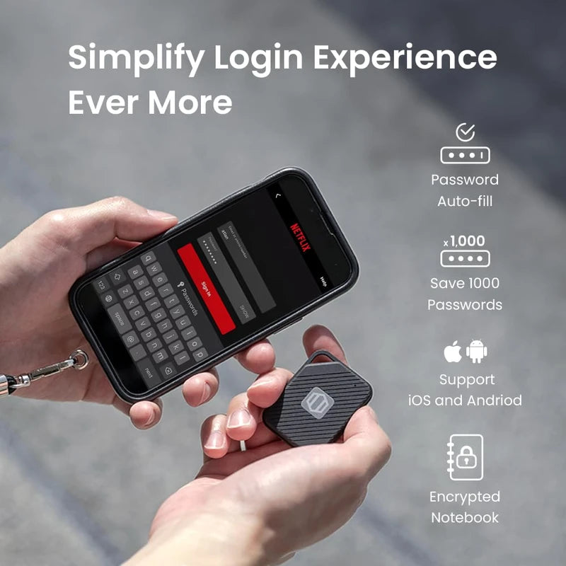 Atlancube Offline Password Keeper, Manage Your Passwords - Bluetooth Flash Drive, Military Grade Encryption, Autofill Functionality, 1000 Credential