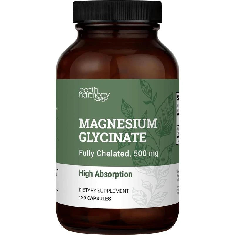Pure Magnesium Glycinate 500mg Supplement - Chelated Magnesium, High Absorption, Capsules for Sleep with Organic MCT Powder (120 Capsules) Healthcare Dietary