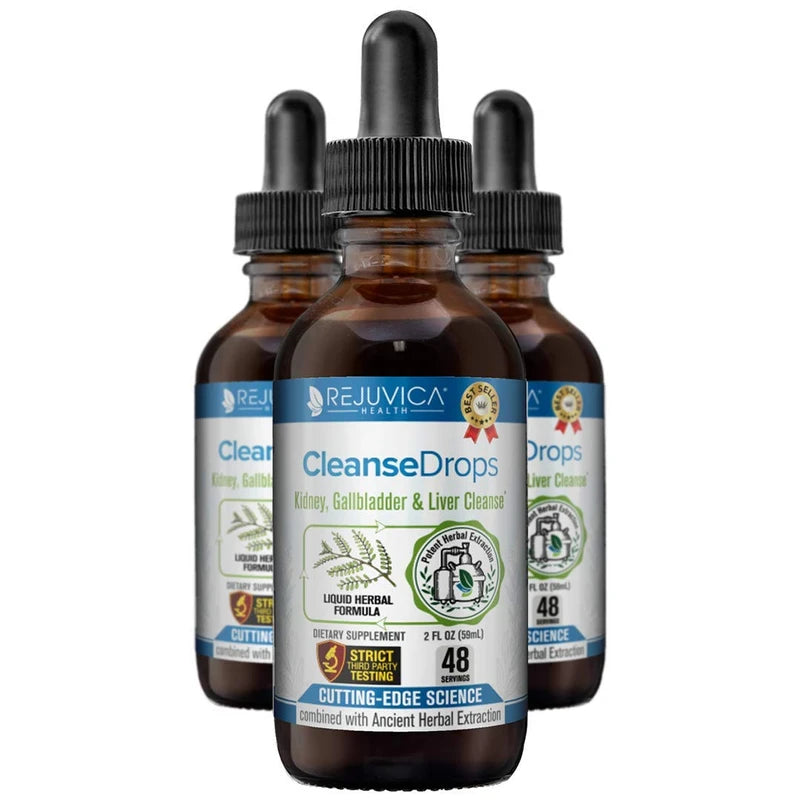 Cleanse Drops - Advanced Kidney & Gallbladder Cleanse Support Supplement - Liquid Delivery for Better Absorption - Chanca Piedra Used in Amazonian Rainforest